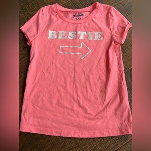 OshKosh bestie coral short sleeve shirt size 6/6x